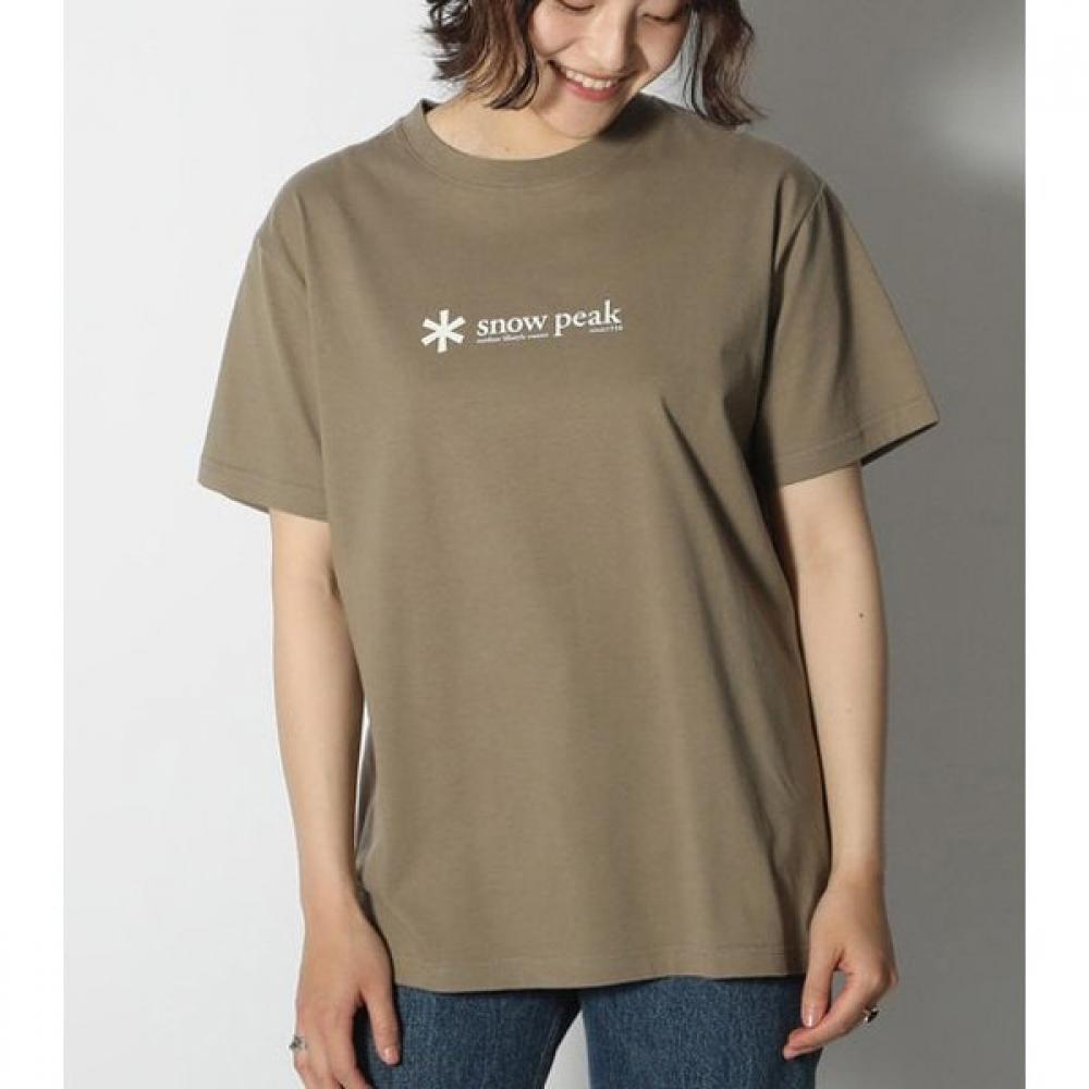 Snow Peak SofT CoTTon Logo ShorT SLeeve T SofT CoTTon Logo ShorT SLeeve T Ts 24su20104pr Pro. L Size [ouTdoor cuT And Sew Men S]