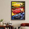 DIY Diamond Painting Three Racing Cars Cross Stitch Kit Mosaic Art Diamond Painting Full Circle Diamond Home Decoration