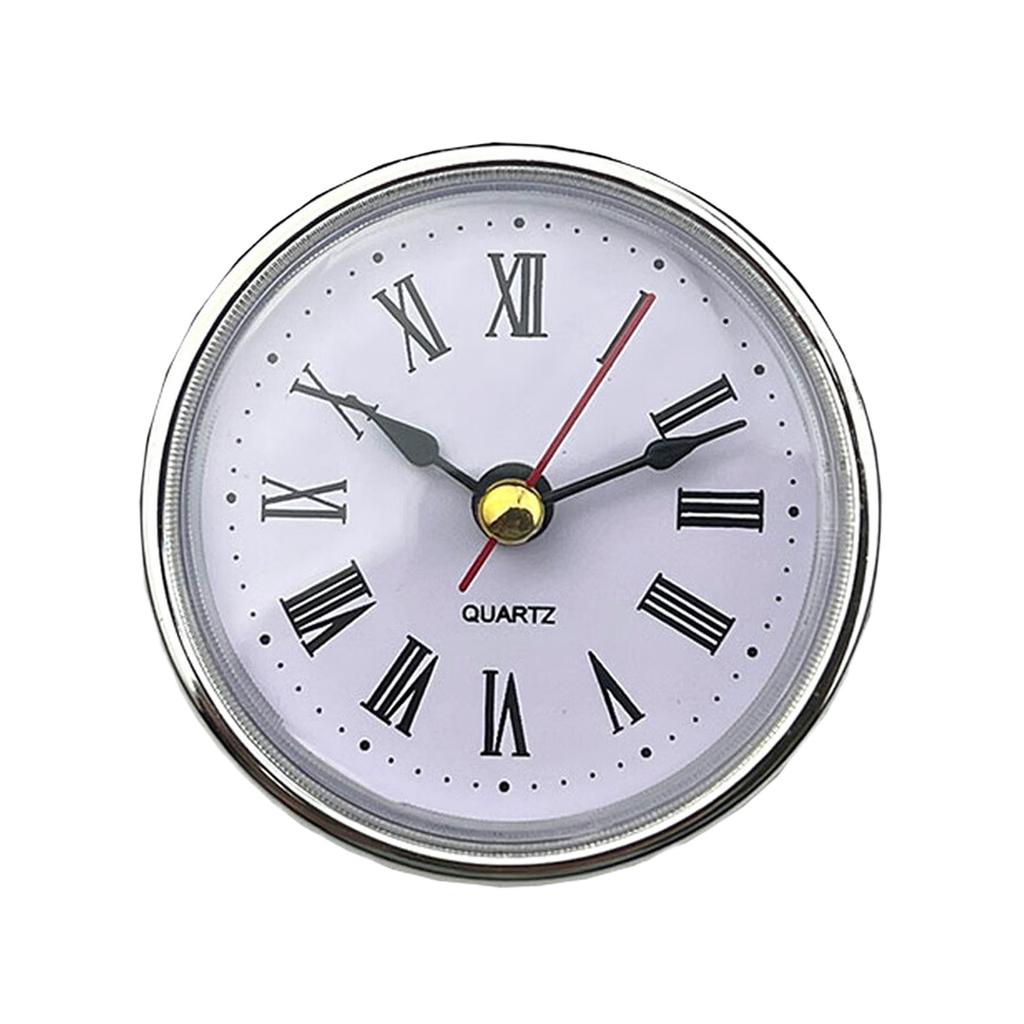 (65mm) 2.56Inch Mini Quartz Clock Insert with Arabic/Roman Numerals Replacement Round Quartz Movement Miniature Clock