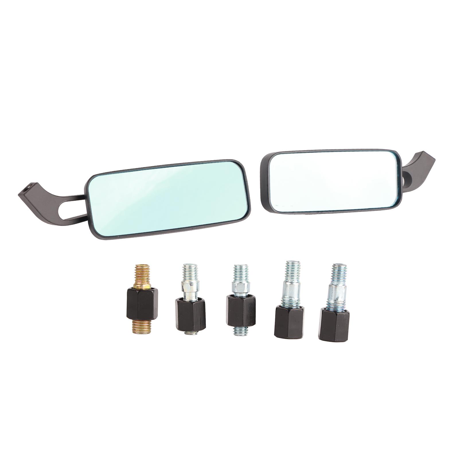 

Motorcycle Modified Rrview Mirror, Blue Lens Side Mirrors, High-Quality Aluminum Alloy, Sturdy, Collision Resistance, , Eye-Catching
