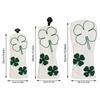 3Pcs Waterproofs Golfs Headcover PU Leather Golfs Club Head Cover Leaf Pattern Fairway Wood Head Cover Golfs Accessories