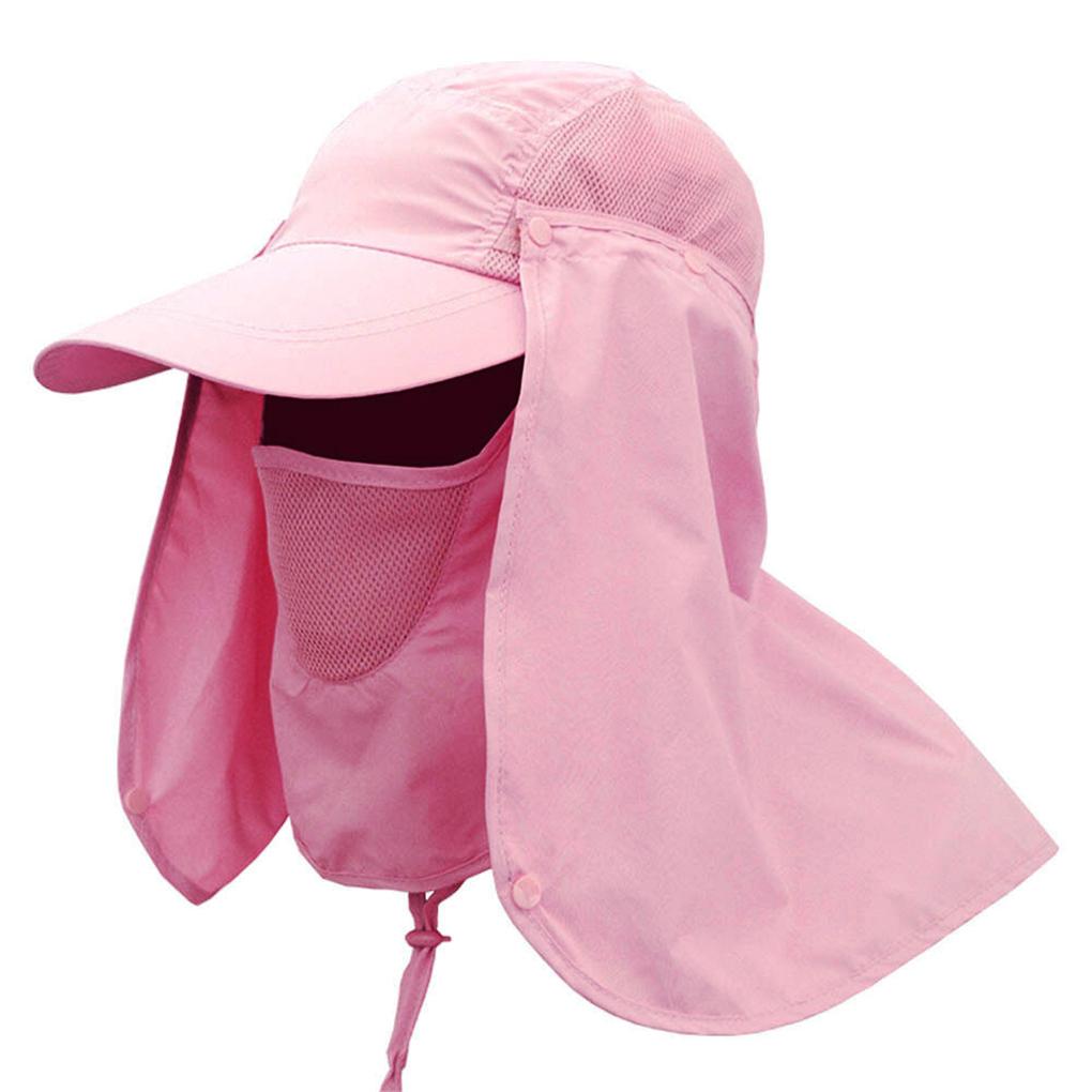 Sport Hiking Fishing Hats Visor Hats Fishing Sun Cap UV Protection розовый