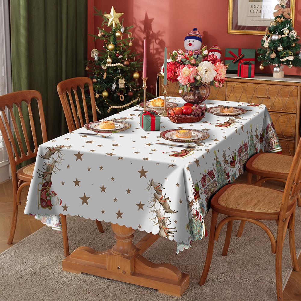 Față de masă 1BUC masă de sufragerie impermeabilă și rezistentă la grăsimi, tapițată cu țesătură din poliester