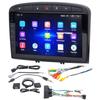 Navegador Automotivo de 9 polegadas Tela Sensível ao Toque Reprodução Multimídia para Android10.0 Bluetooth Substituição para Peugeot 408 308 308SW