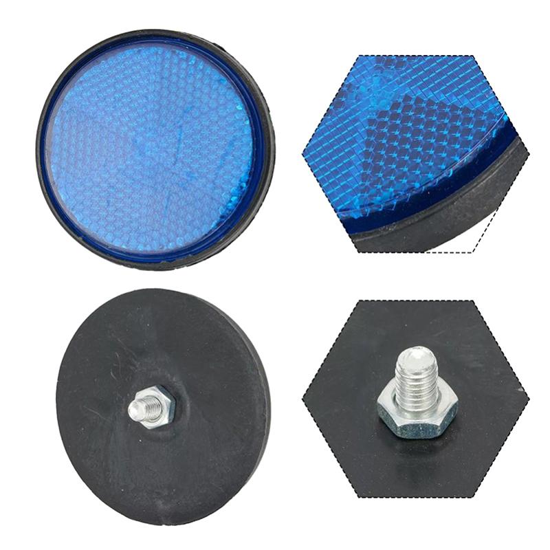 Motorcycle Circular Reflector Electric Vehicle Bicycle Waterproof Dustproof Night Warning Reflector 6Mm Hexagonal Screw Fixation