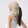 Chapeau d'été Visage Pare-soleil Anti-UV Chapeau Intégré Écharpe Respirante en Soie Glacée Protection Solaire Visage Cou Conduite Vélo Serviette Visage