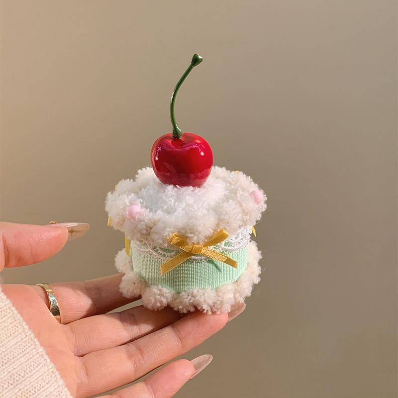 Cute Cherry Cake Hair Clip Women'S Birthday Hat Headwear Hairpin Photography Atmosphere Sense Props Hair Accessories Gift
