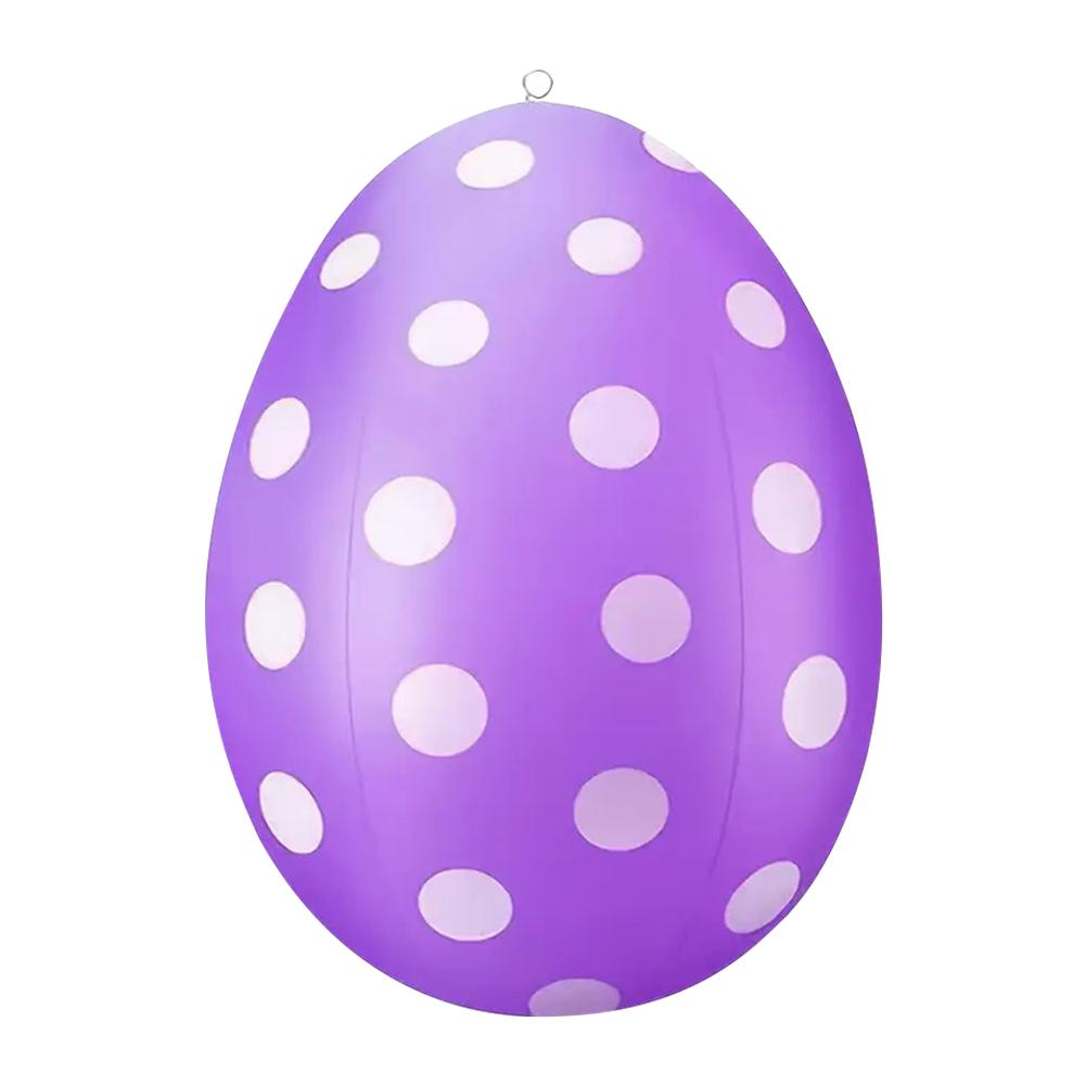 Giant Egg Easter PVC Inflatable Ball Outdoor Garden Pendant Ornament 16 Inch Balloon Party Easter Egg Decorations for Yard Lawn