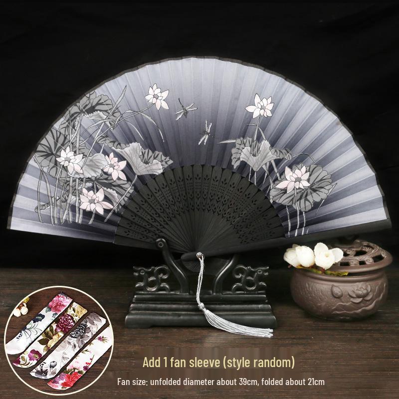 Ancient Chinese Hanfu Folding Fan - Classical Dance & Summer Accessory for Women