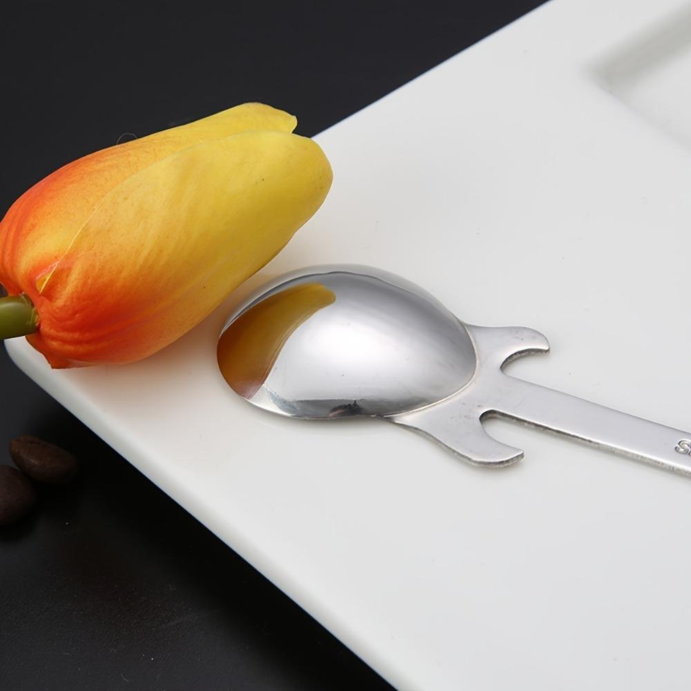 1pc Creative Guitar Shaped Spoon For Coffee, Tea, Desserts, Ice Cream - Stainless Steel Kitchen Accessory
