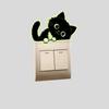 PVC Luminous Cat Wall Decals Self-Adhesive Cat Switch Stickers Glowing Cat Stickers  Living Room