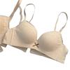 Süßes Mädchen Bügelloser Push-Up Spitzen-Dessous-BH für kleine Oberweiten - Anti-Hänge-Baumwolldesign