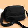 Women's Shoulder Bag Pleated Multi-compartment Crossbody Bag Water-repellent Nylon Small Square Bag