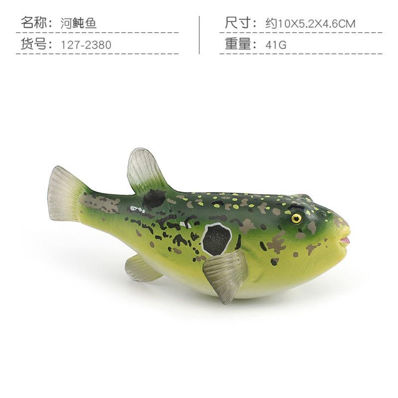 Authentic Plastic Simulation Marine Animal Figures Including Blue Whale Alligator Gar And Octopus