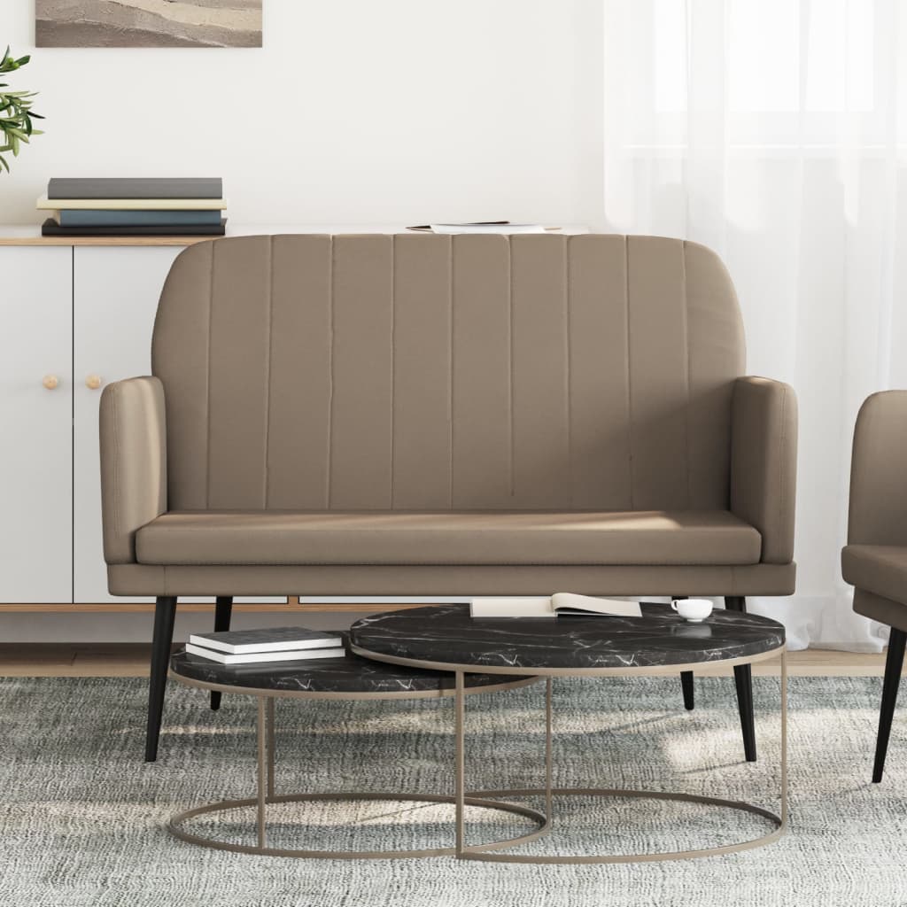 Bench Cappuccino Brown 107x80x81 cm Artificial Leather