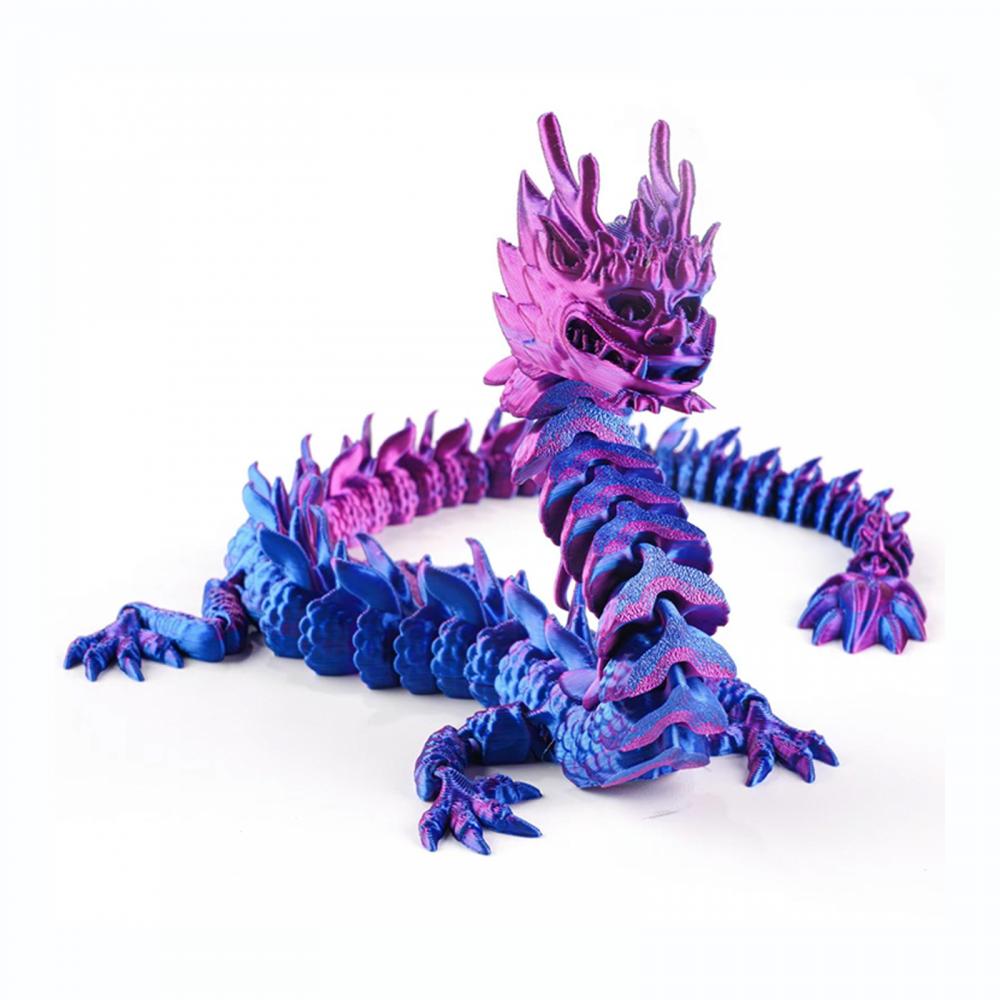 3D Printed Dragon Egg Figures Gemstone Multi-Jointed Movable Dragon With Wings Toys Tabletop Decorative Ornament Birthday Gifts