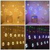 Twinkling LED Curtain Lights with Wishing Ball, Star, and Bell Accents for Christmas and Birthday Decor
