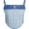 Originals X KSENIASCHNAIDER Women's Denim Corset Top Medium Blue Light Denim IW5671