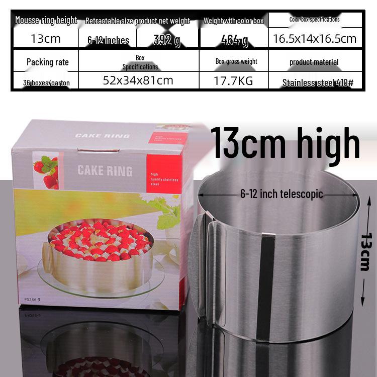 Stainless Steel Mousse & Cookie Cutter Set - Round Cake, Chocolate, DIY Baking Tool