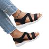 Women Plus Size Casual Cross Strap Flat Sandals Open Toe Slip On Lightweight Comfortable Summer Footwear for Daily Use