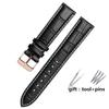 For Brand Genuine Leather Black Watchband Straps Size 12mm 14mm 15mm 16mm 18mm 19mm 20mm 21mm 22mm 24mm Watch Wristband Bracelet
