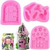 Creative Styling Handmade Mold Fairy Door Combination Snail Mushroom Sugar Cake Silicone Decoration Accessories Cake Tools