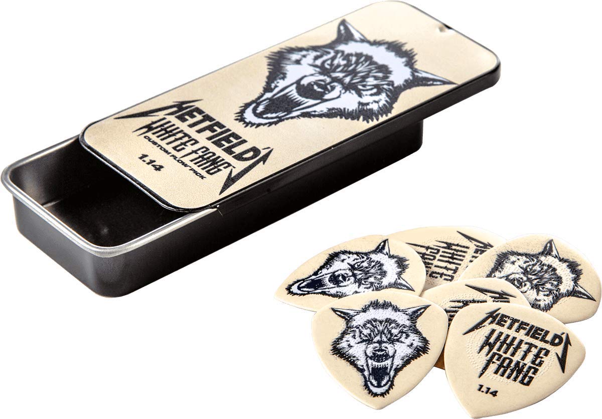 

JIM DUNLOP Jim Dunlop James Hetfield 1.14 Pick & Case Set James Hetfield Whitefang Tin 1.14 PH122T114