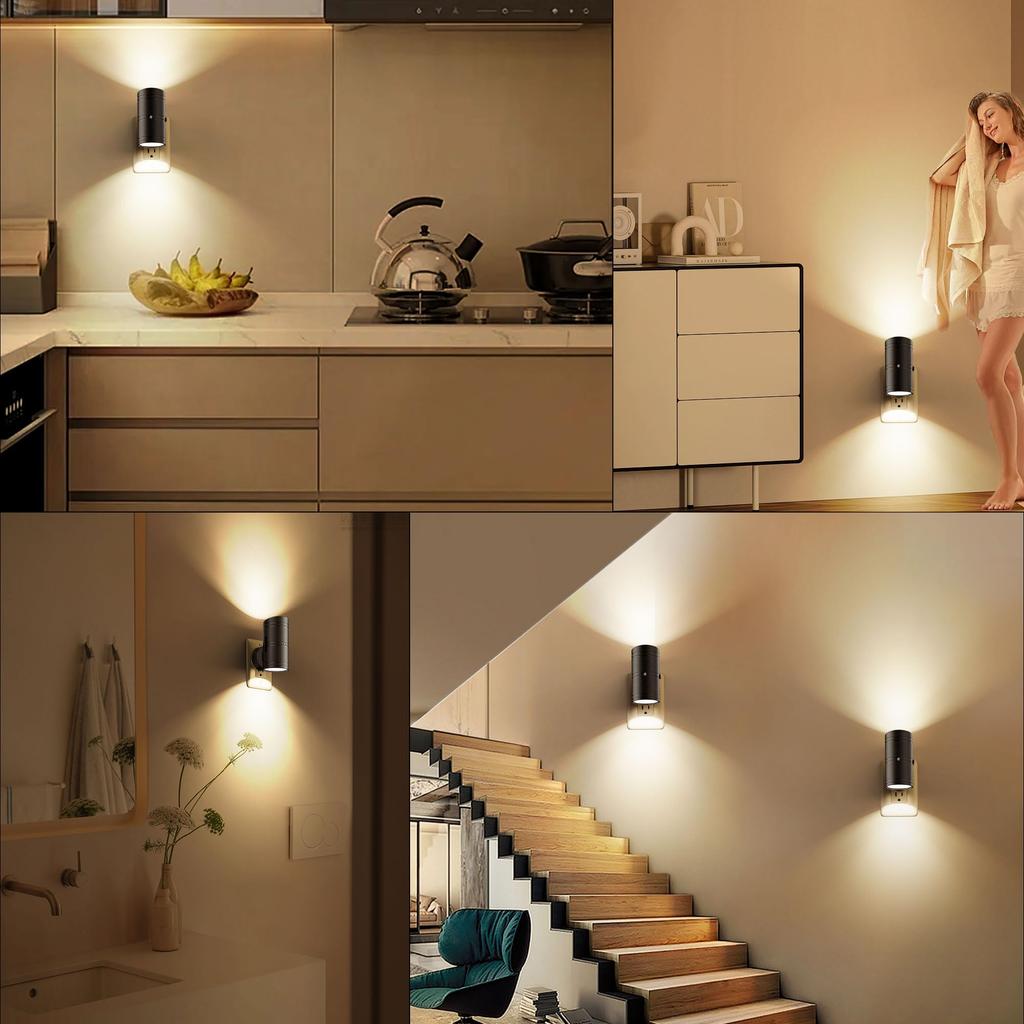 Night Light US Plug Smart Sensor LED Light Wall Lamp for Home Aisle WC Hallway Stair Kitchen Bedroom Photosensitive Night Light