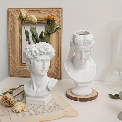 1 st, Grekisk Avatar-Vase - Vacker Tre-Dimensionell Harts Blomkruka Dekoration för att Förbättra Heminredning, för Vardagsrum, Sovrum eller Kontor