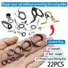 160/22Pcs/Set Fishing Rod Tips Replacement Kit Various Sizes Fishing Line Spinning Guide Eyes Rings Tip Top Repair Kit Set