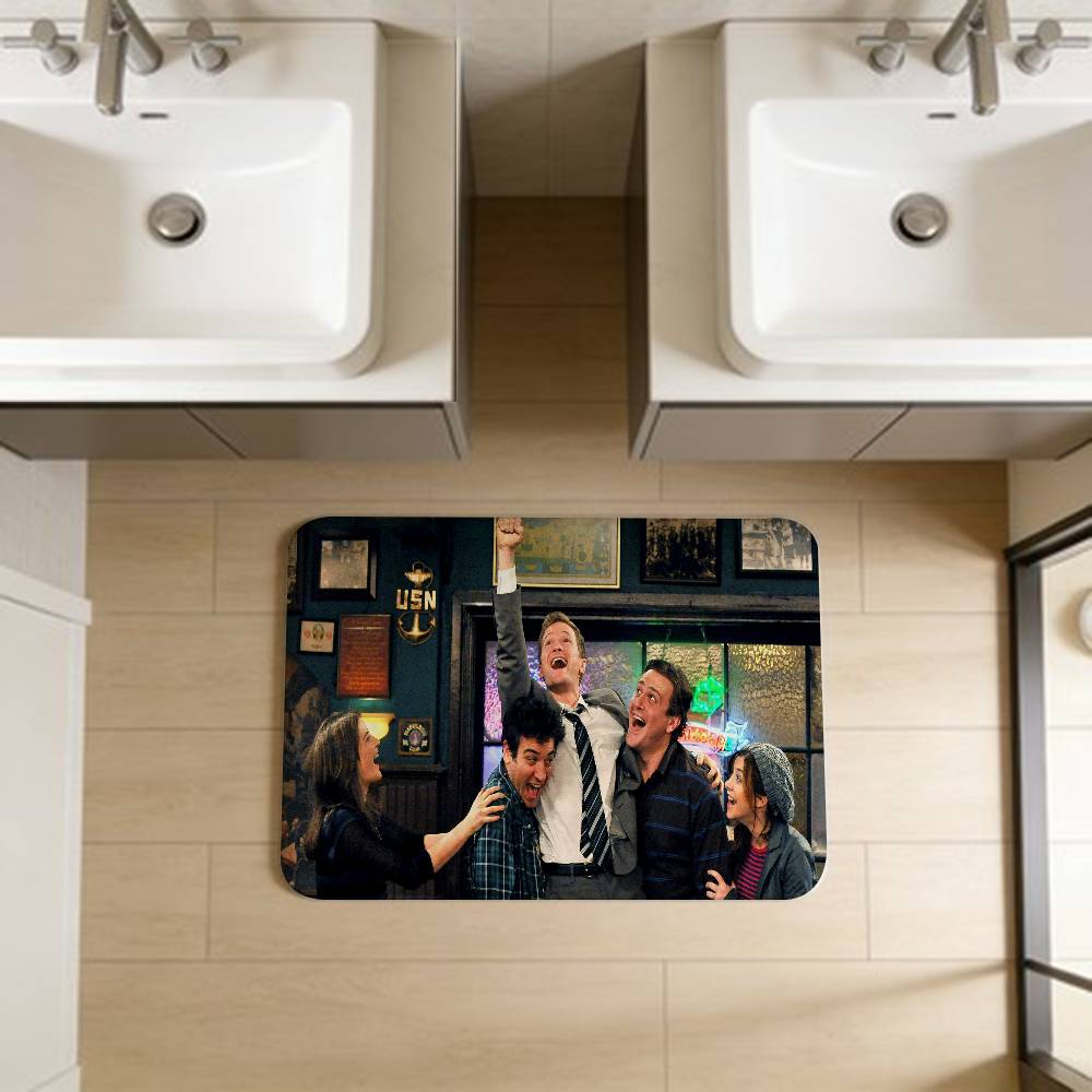 Tapis de salle de bain Classique TV How I Met Your Mother Antidérapant Absorbe l'eau Bande longue Coussin Tapis de chambre Bienvenue Paillasson