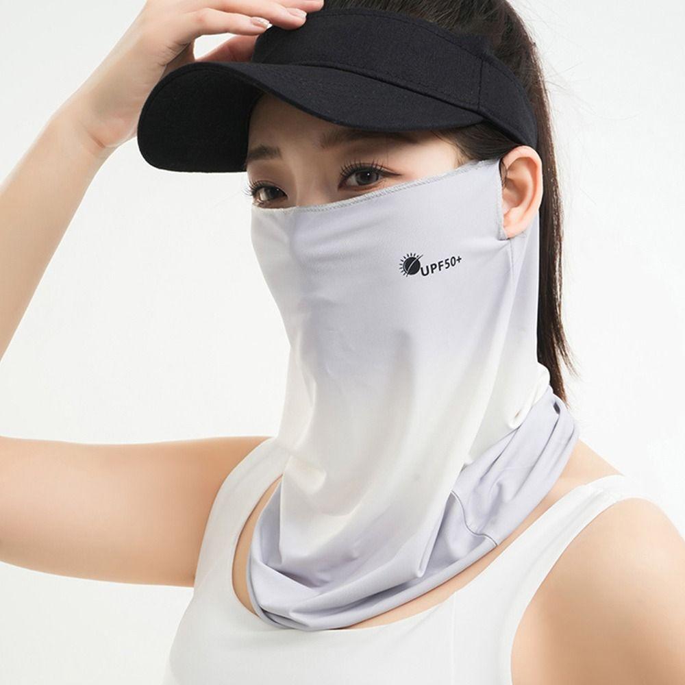 Breathable Sunscreen Face Veil UV Protection Face Cover Durable Ice Silk Face Mask