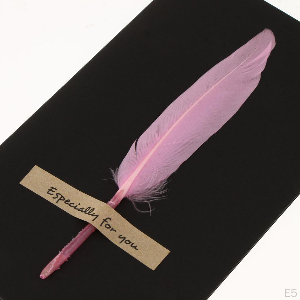 10 Pack Handmade Feather Elegant Greeting Card Thank You Cards Supplies