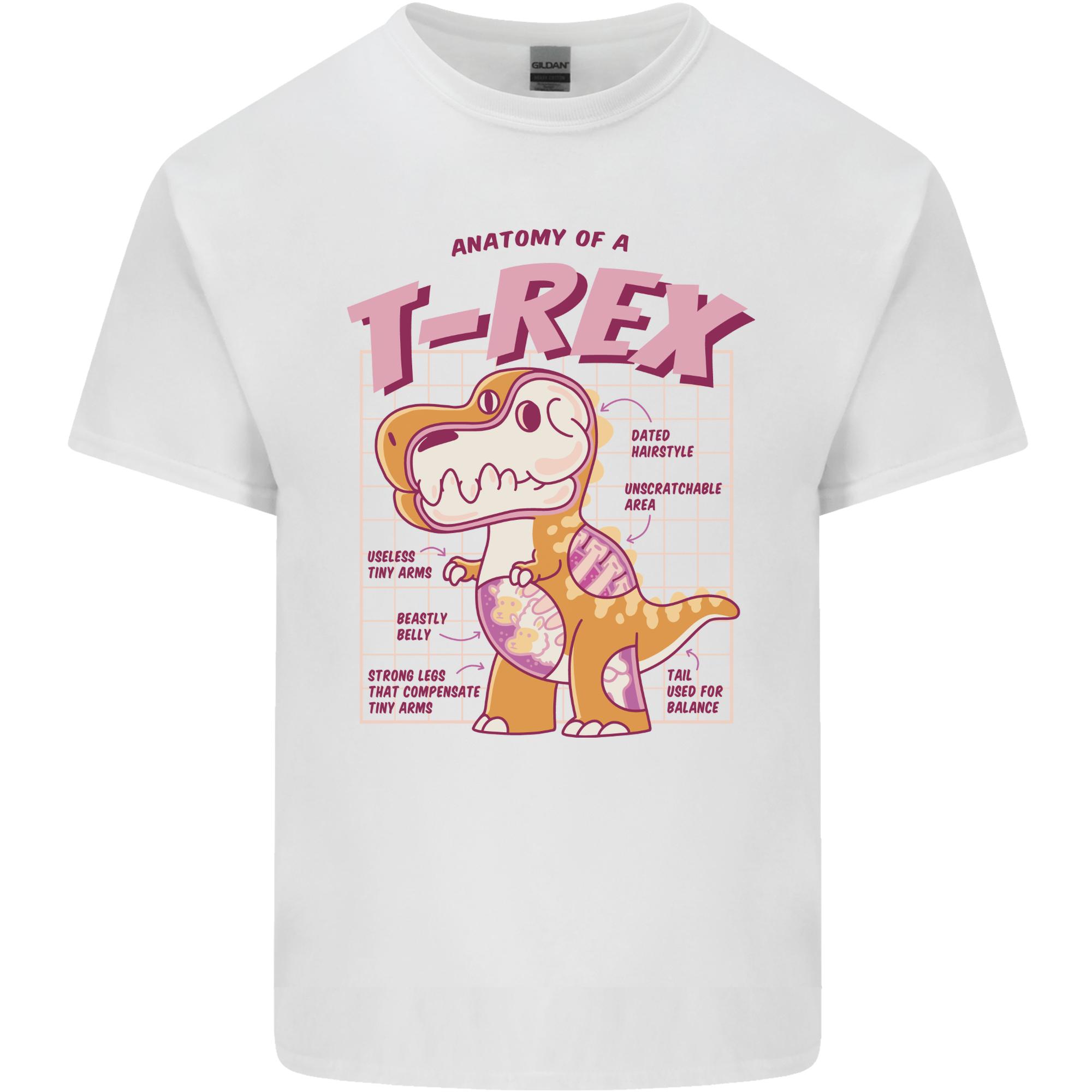TRex Anatomy Dinosaur Unisexs Light Cotton TShirt S