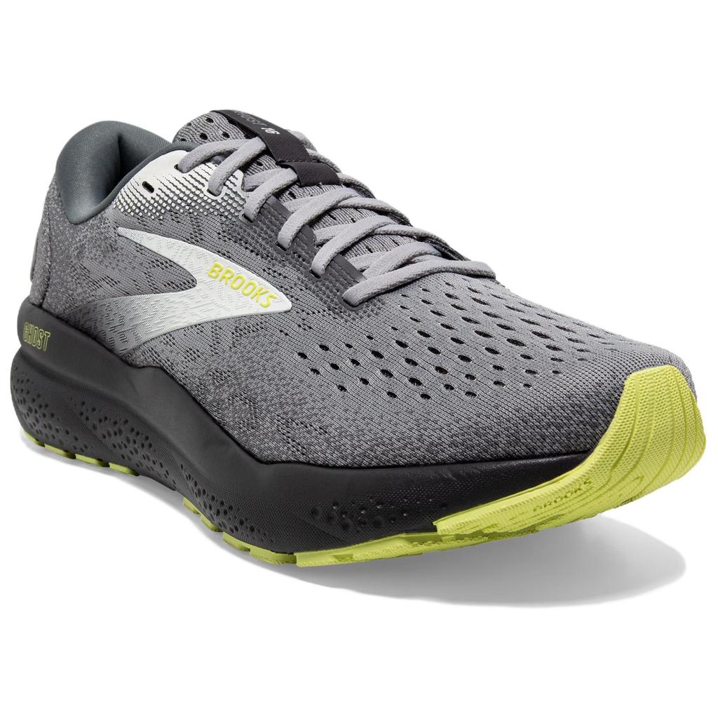 Brooks Ghost 16 Extra Wide Primer Grey Lime Men Sneakers Yellow 110418-2E-040