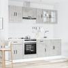 8 Piece Kitchen Cabinet Set Lucca Concrete Grey Wood Based Material