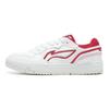 Li Ning Lightweight Trend Synthetic Leather Fashionable Slip Resistant Durable Low Top Skate Shoes Men Sneakers White Red AGCT009-1