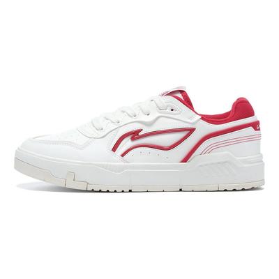 Li Ning Lichtgewicht Trend Synthetisch Leer Modieus Antislip Duurzaam Laag Uitgesneden Skateschoenen Heren Sneakers Wit Rood AGCT009-1