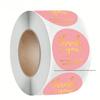 1/3 Roll Of 500/1500Pcs Round Thank You Stickers,Self-Adhesive Labels For Holiday Decorations,Handmade Craft Packaging Stickers