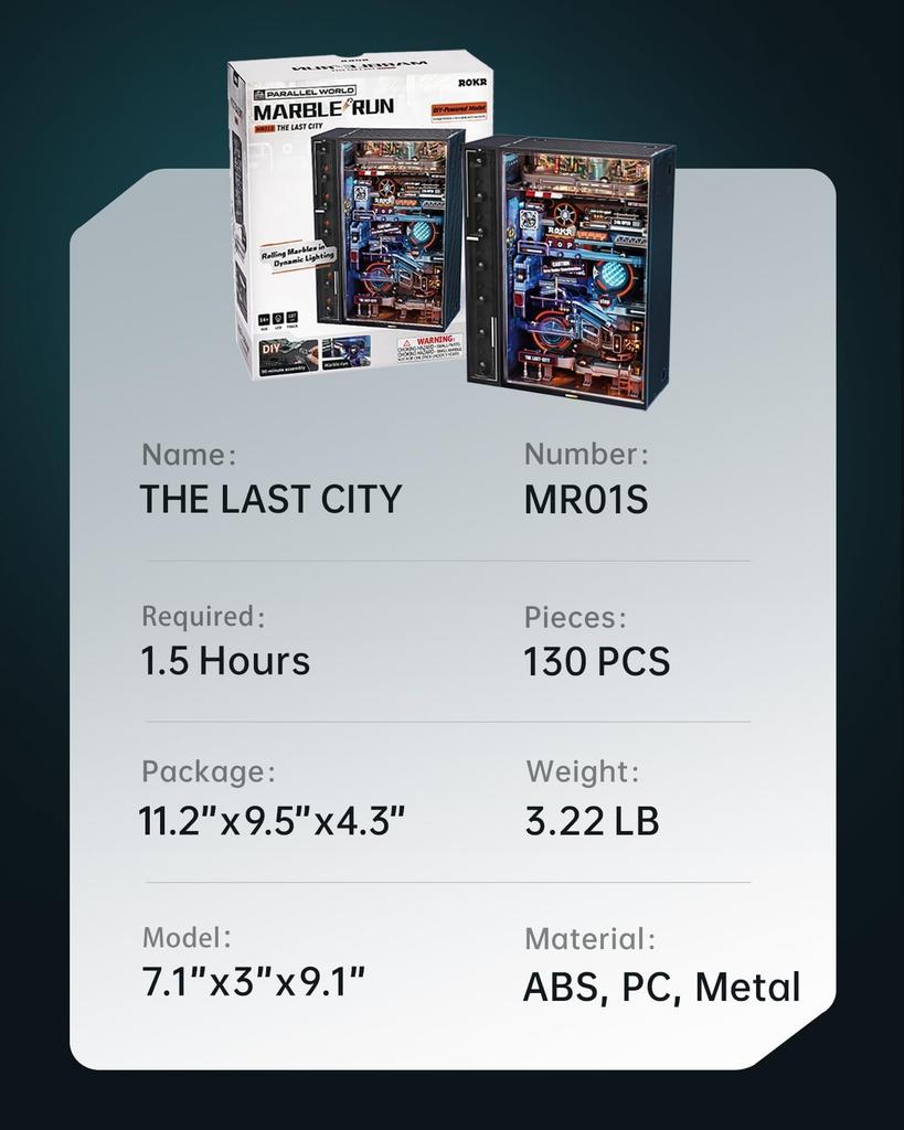 Modelo Elétrico 3D Móvel Paralelo ROKR com Quebra-Cabeça 3D para Artesanato Interior Tempo DIY Brinquedo Educacional para Estudantes do Ensino Fundamental e Presente Perfeito