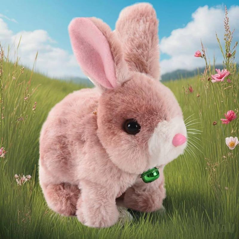 , Iepurașul meu realist, ureche care zvâcnește, tremurând, iepuraș interactiv lucrat manual pentru copii, cadou de Paște