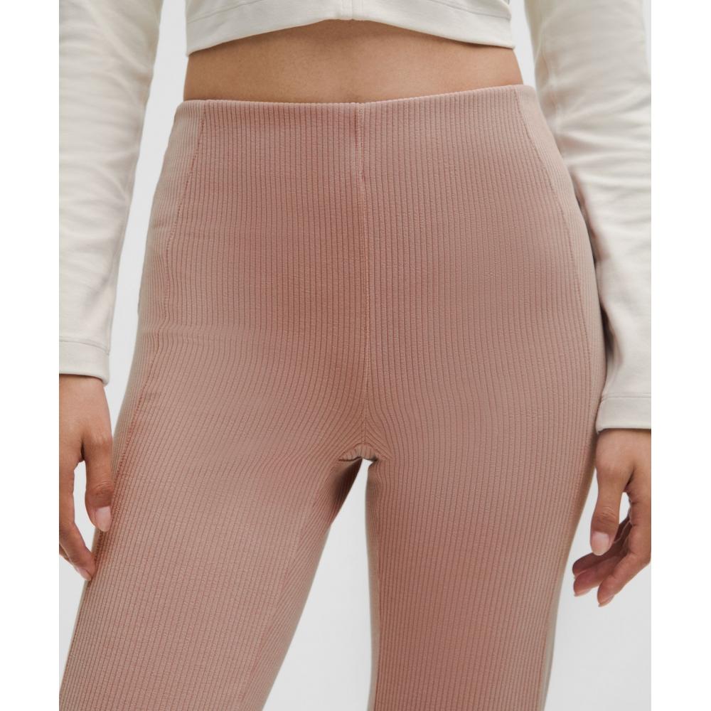 Lululemon Ribbed Softstreme Flared Pant  Regular Twilight Rose