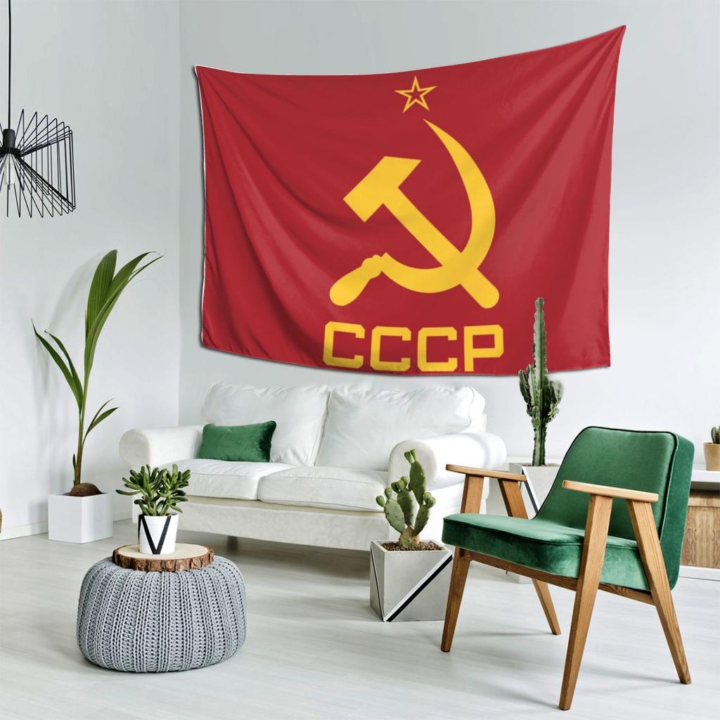 CCCP StarSovietUnion USSR Tapestry Decoration Art Aesthetic Tapestries for Living Room Bedroom Home Wall Cloth Wall Hanging
