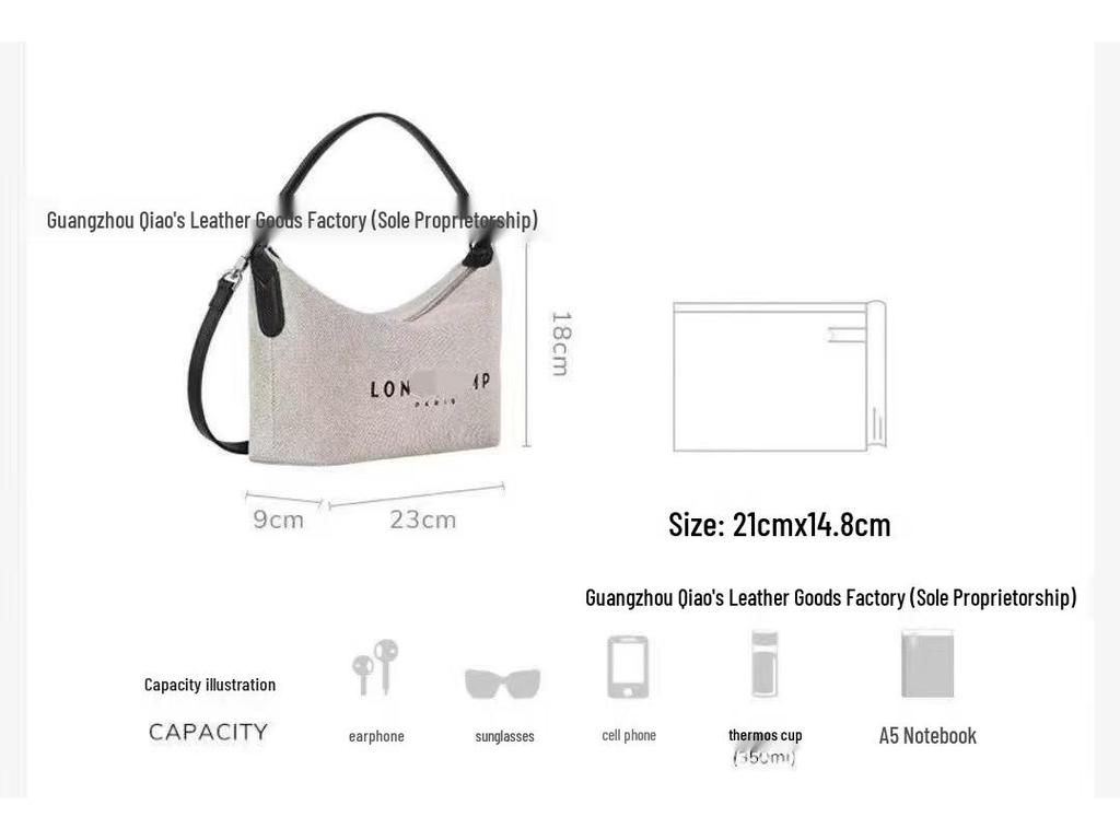 High-Quality Dragon Inlay Bamboo Joint Women's Crossbody Tote - Large Capacity Canvas Commuter Bag