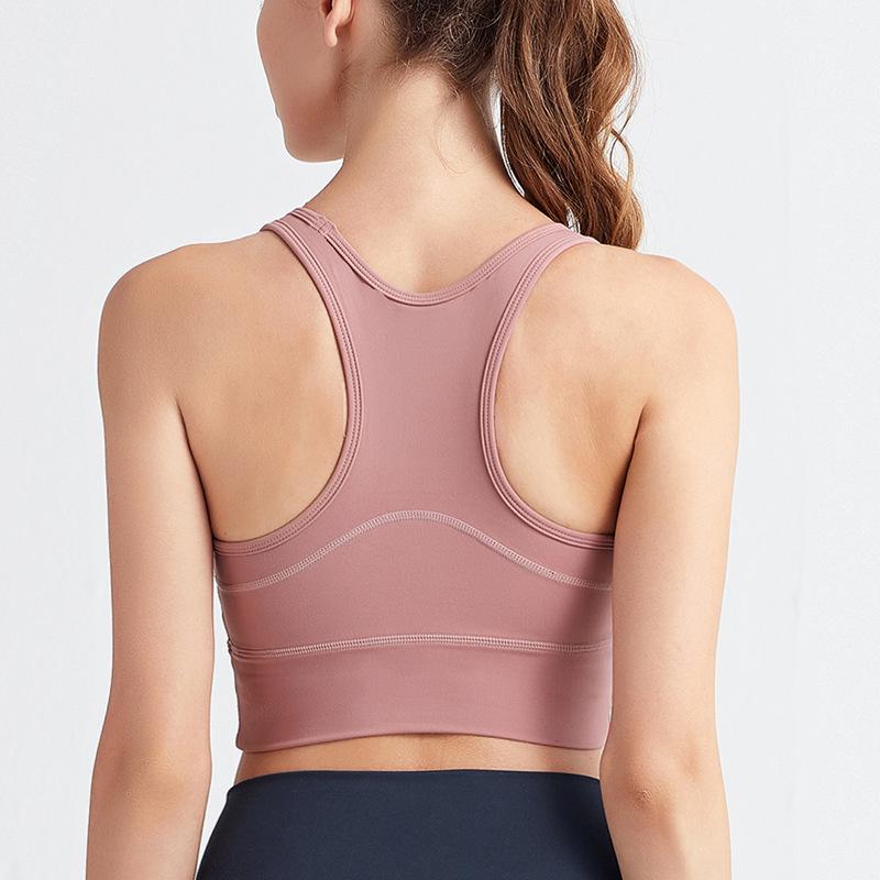 Sportsvest for kvinner, vakker rygg, fitness, støtdemping, samling, løping, sports-bh, yogadress
