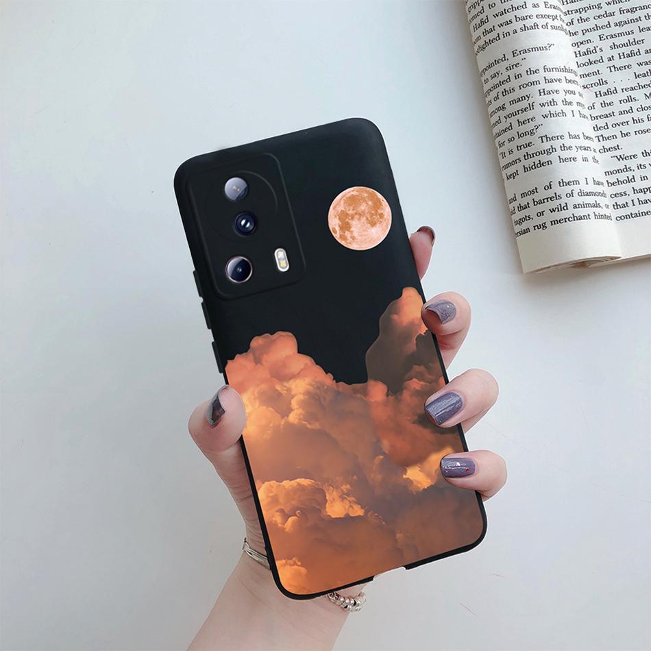 For Xiaomi 13 Lite 5G Case 2023 Luxury Black Dragon Painted Silicone Phone Cover for Xiaomi Mi 13 Lite 6.55'' Coque Capas 13Lite
