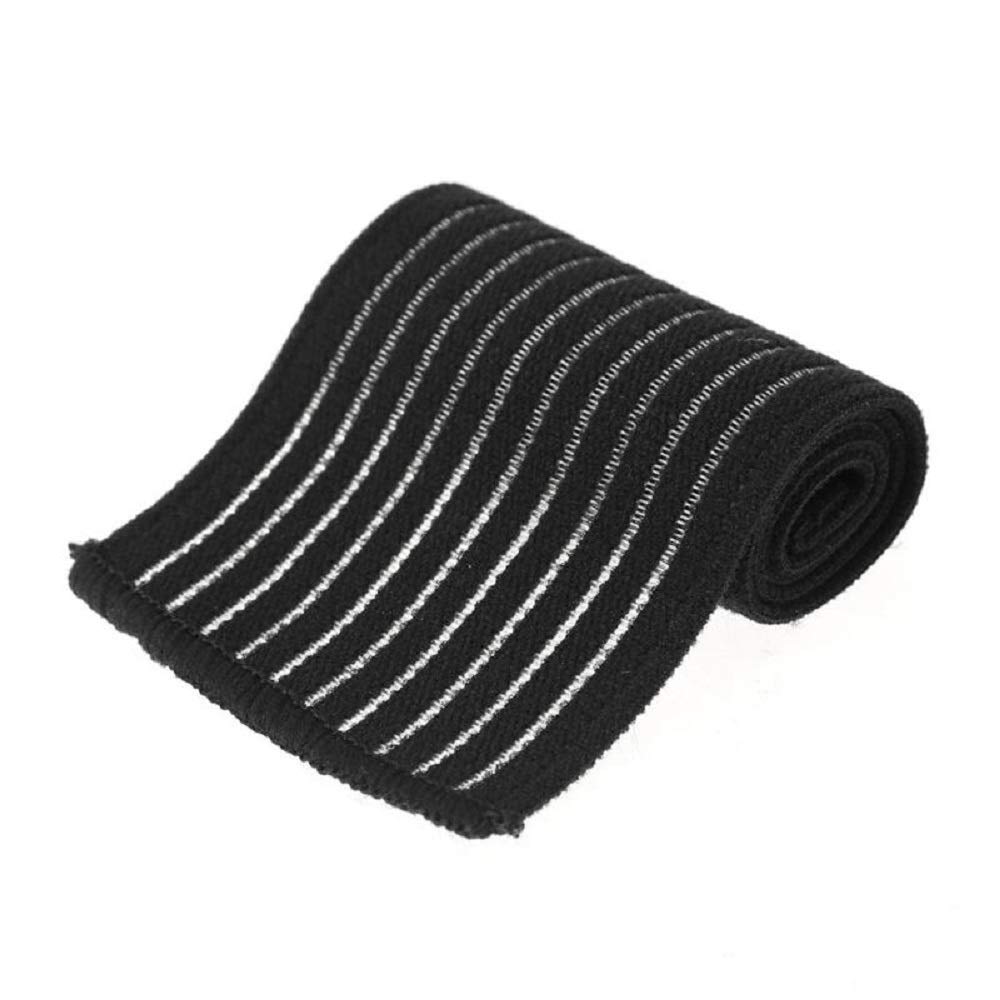 Digital Shoppy Elastic Sport Bandage Wristband Gym Support Wrist Brace Wrap for Tennis Powerlifting Fitness Exercise (Black)