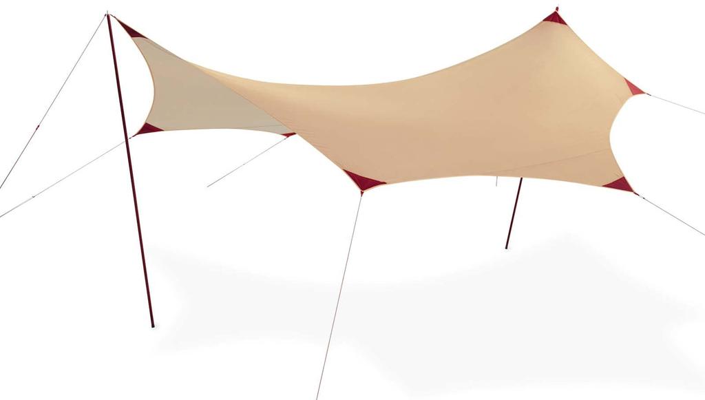 MSR Outdoor Camping Tarp Rendezvous Sunshield 200 Wing Tan for 6-12 People [Genuine Japanese Product] 37077