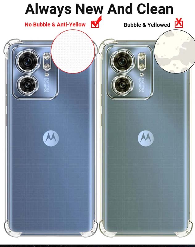 Airbag durchsichtige Handyhülle für Moto G85 G84 G82 G73 G71 G64 weiche TPU-Rückabdeckung für Moto G54 G62 G53 G52 G42 G34 G32 G31 G24