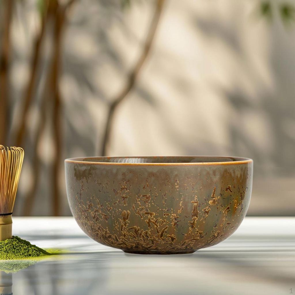 Ceramic Matcha Bowl Ceremony Chawan Japanese Tea Whisk for Family Lovers Gift